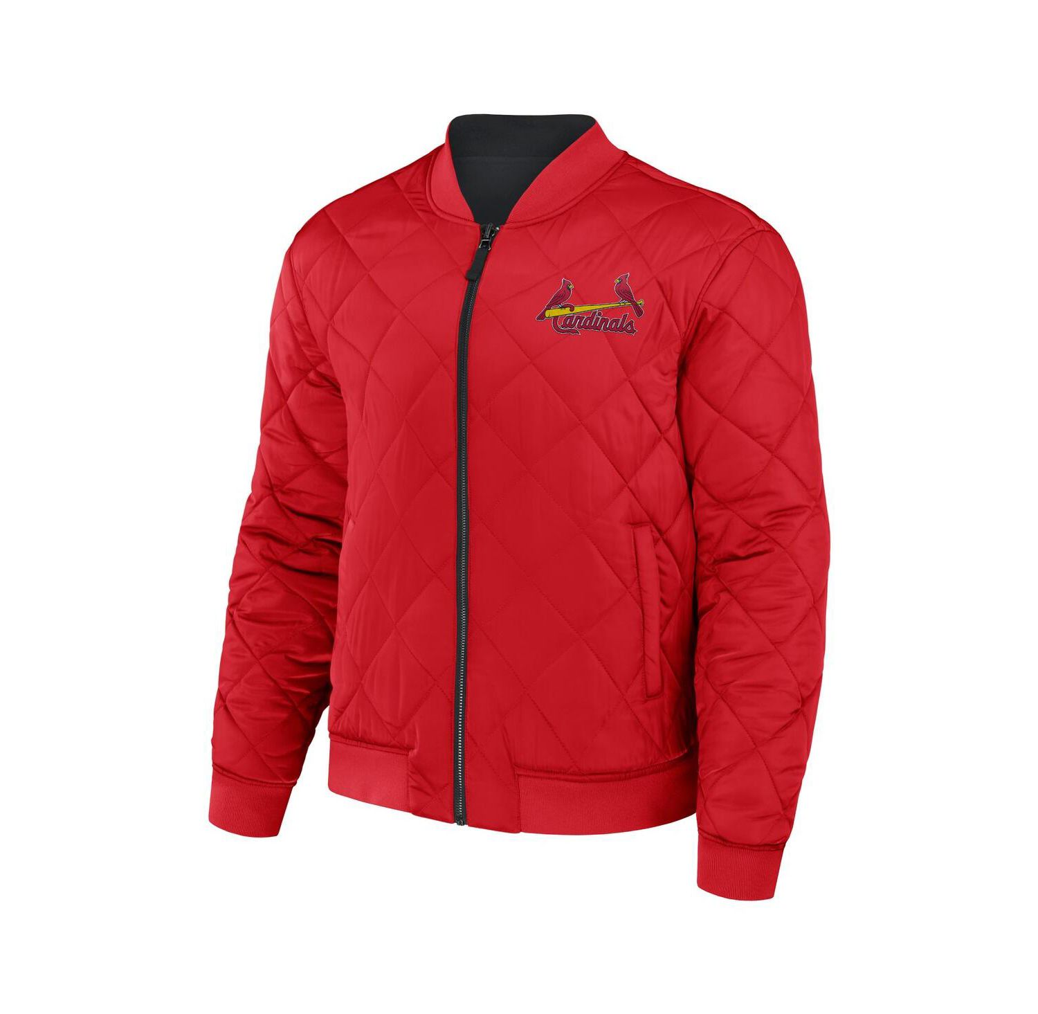 Men's Darius Rucker Collection by Black, Red St. Louis Cardinals Reversible Full-Zip Bomber Jacket