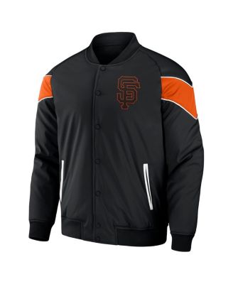 Men's Darius Rucker Collection by Black San Francisco Giants Baseball Raglan Full-Snap Jacket