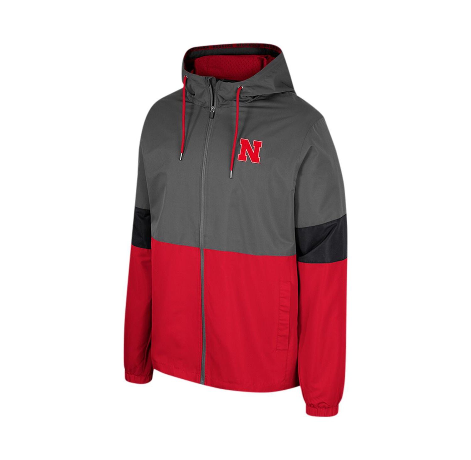 Men's Charcoal Nebraska Huskers Miles Full-Zip Jacket