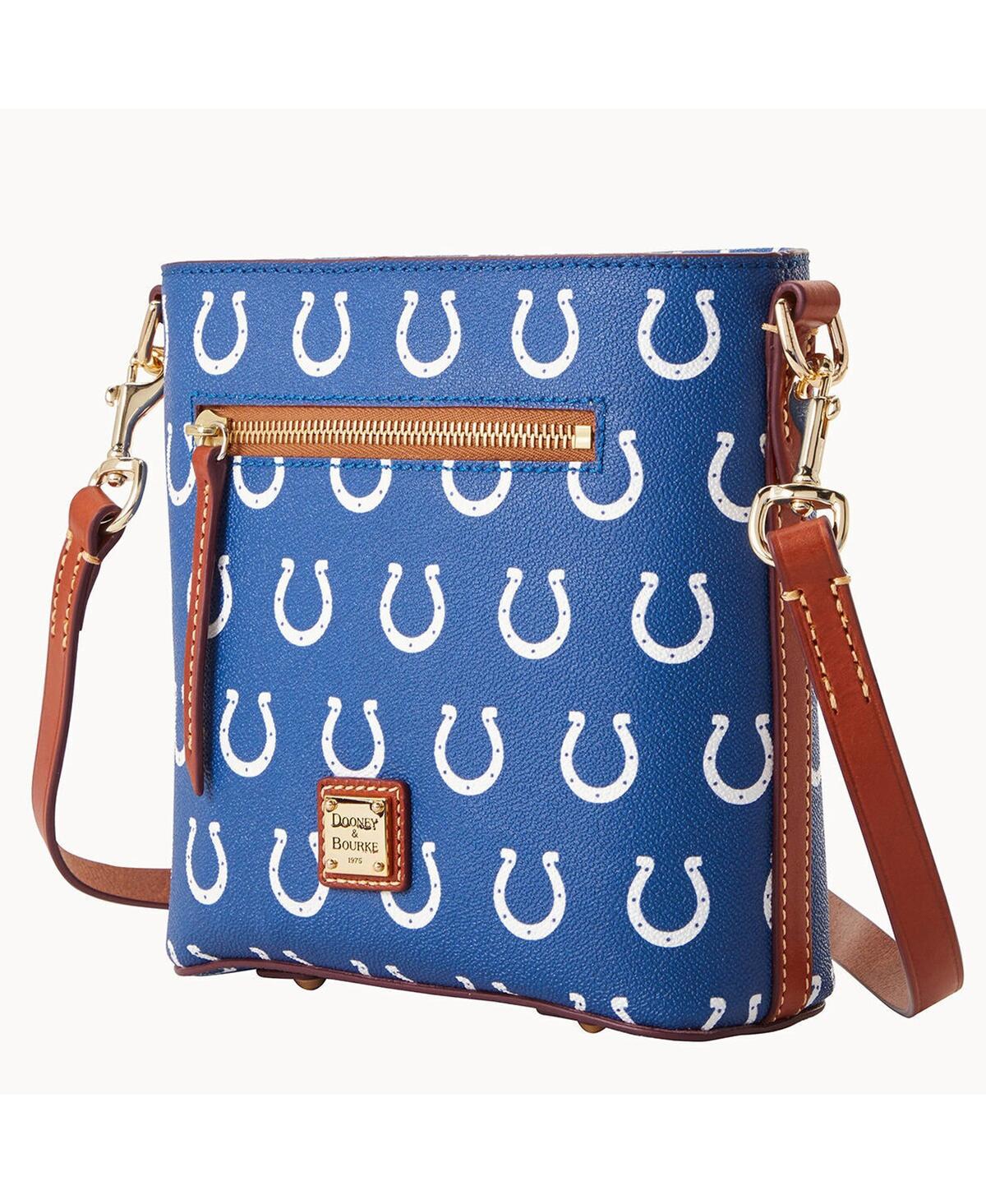 Shop Dooney & Bourke Women's  Indianapolis Colts Signature Small Zip Crossbody Purse In Blue