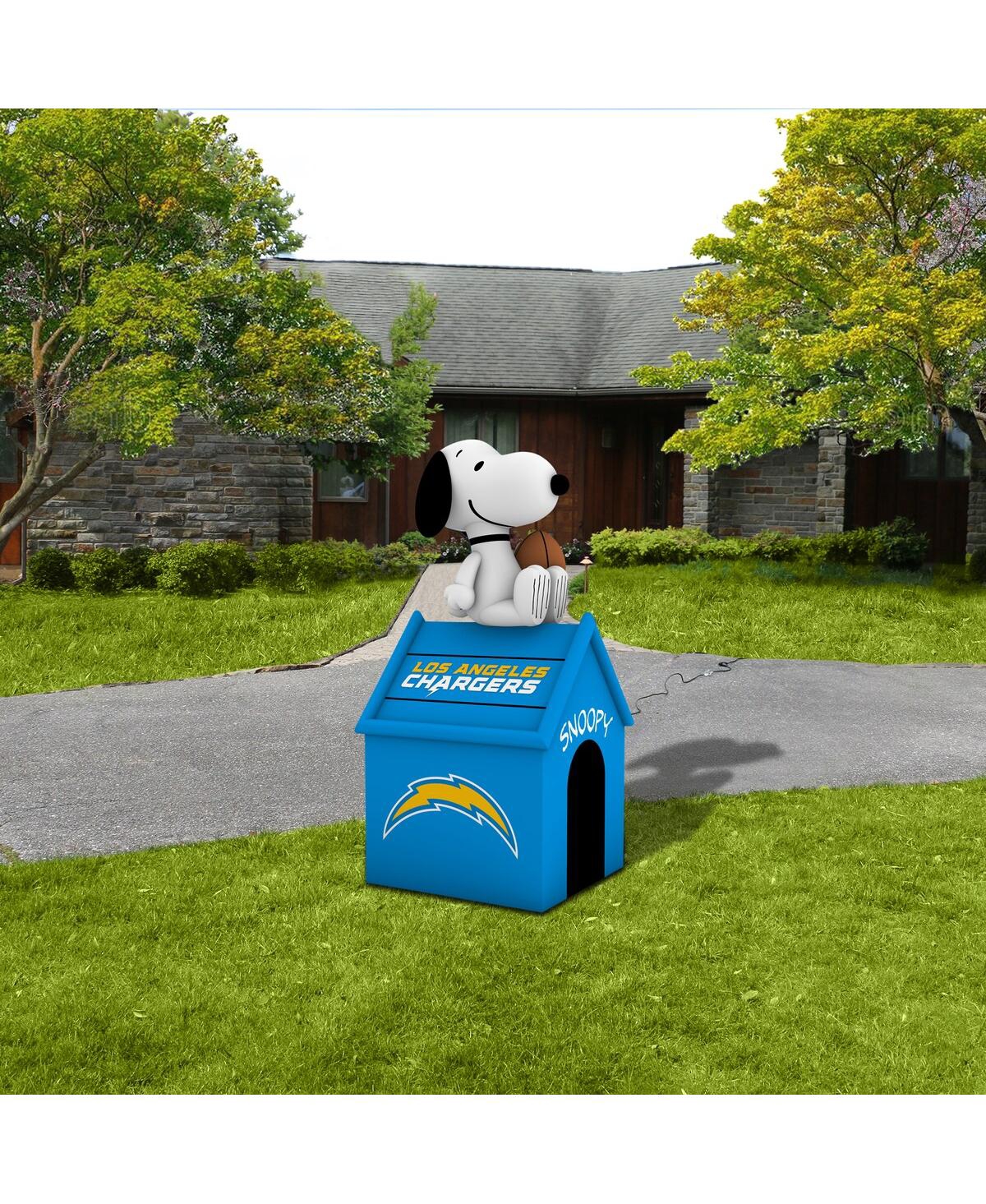 Shop Sporticulture Los Angeles Chargers Inflatable Snoopy Doghouse In Multi