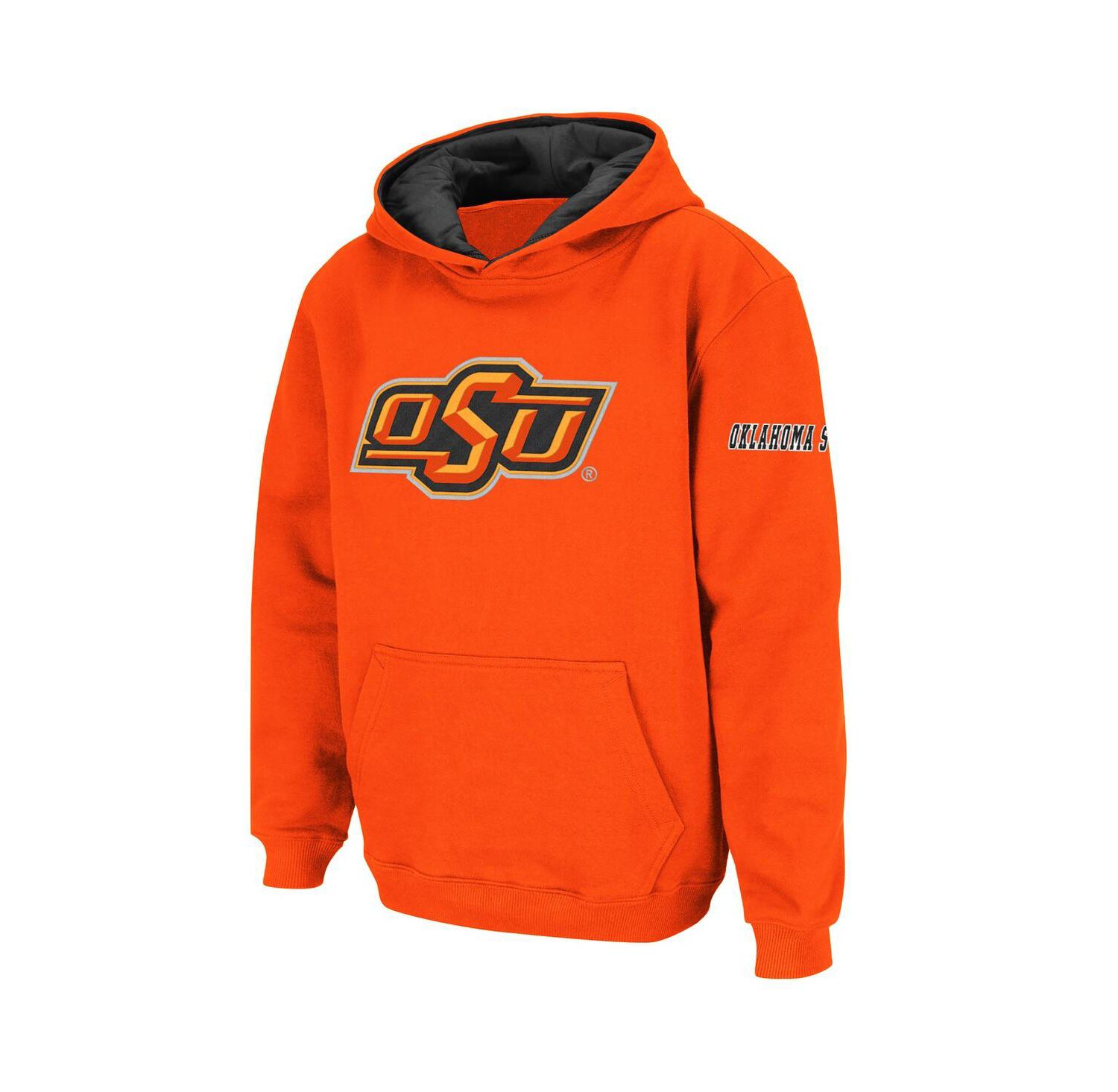 Big Boys Orange Oklahoma State Cowboys Big Logo Team Pullover Hoodie