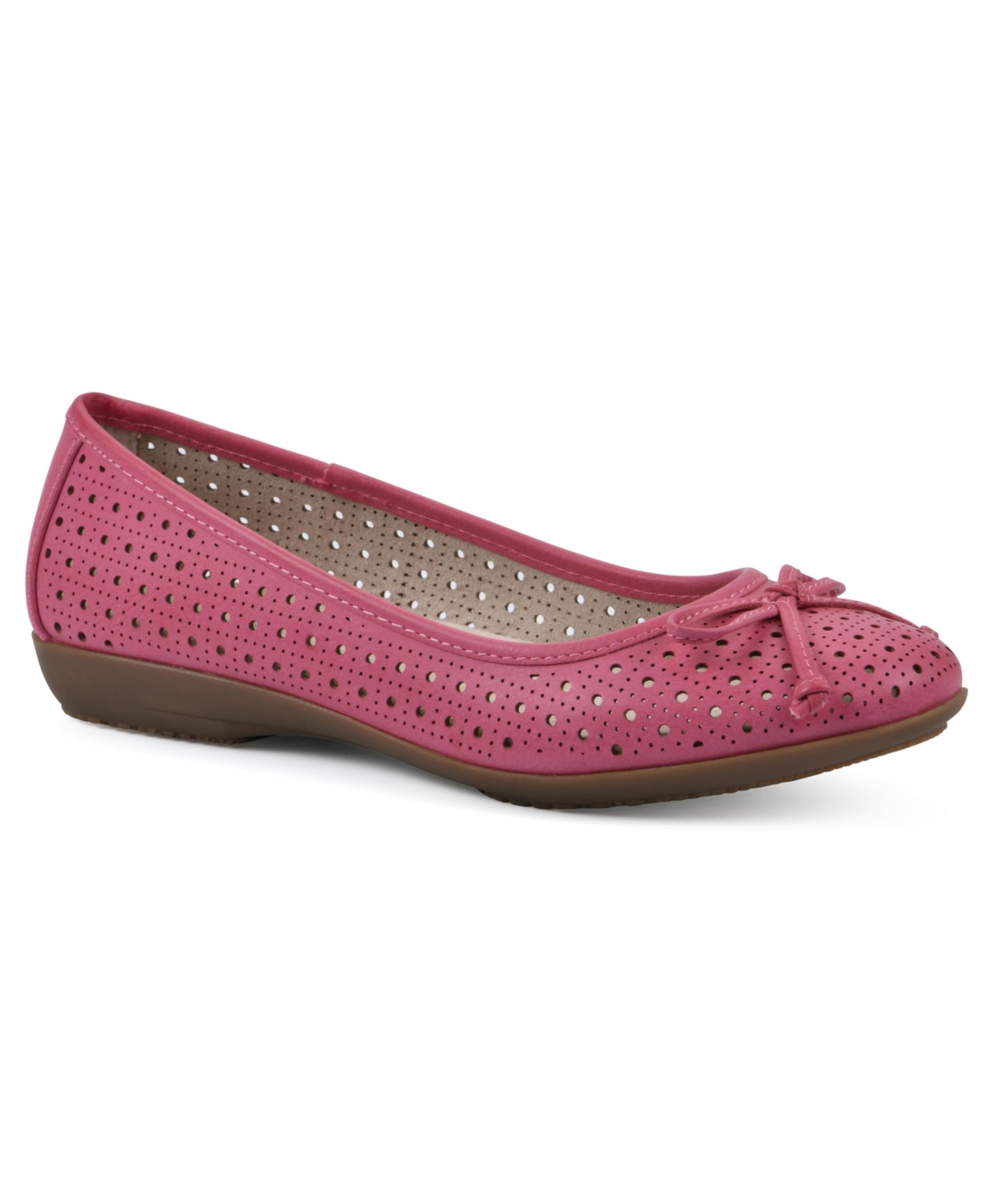Shop Cliffs By White Mountain Women's Cheryl Ballet Flats In Fuchsia Burnished Smooth
