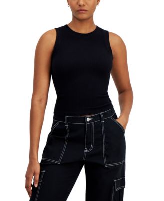 Hippie Rose - Juniors' Seamless Crewneck Ribbed Tank Top