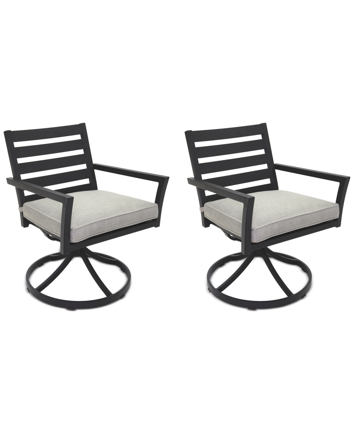 Agio Astaire Outdoor 2-pc Swivel Chair Bundle Set In Oyster Light Grey