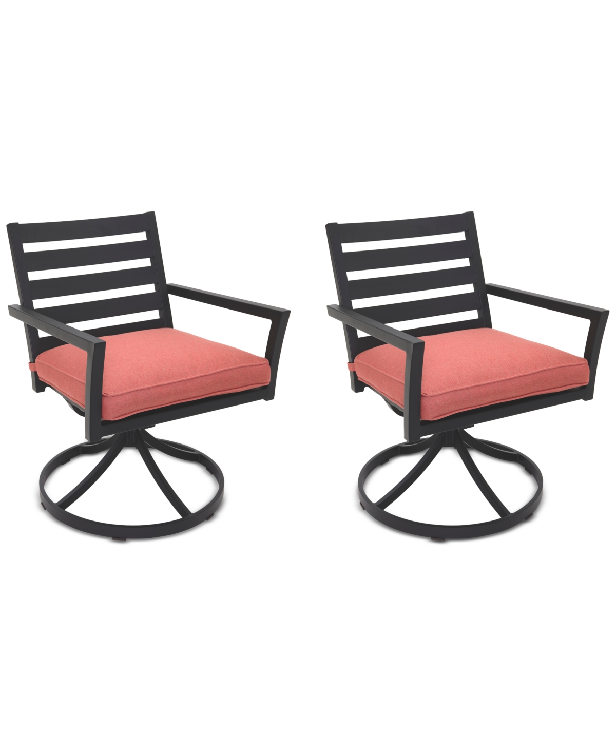 Agio Astaire Outdoor 2-pc Swivel Chair Bundle Set In Peony Brick Red