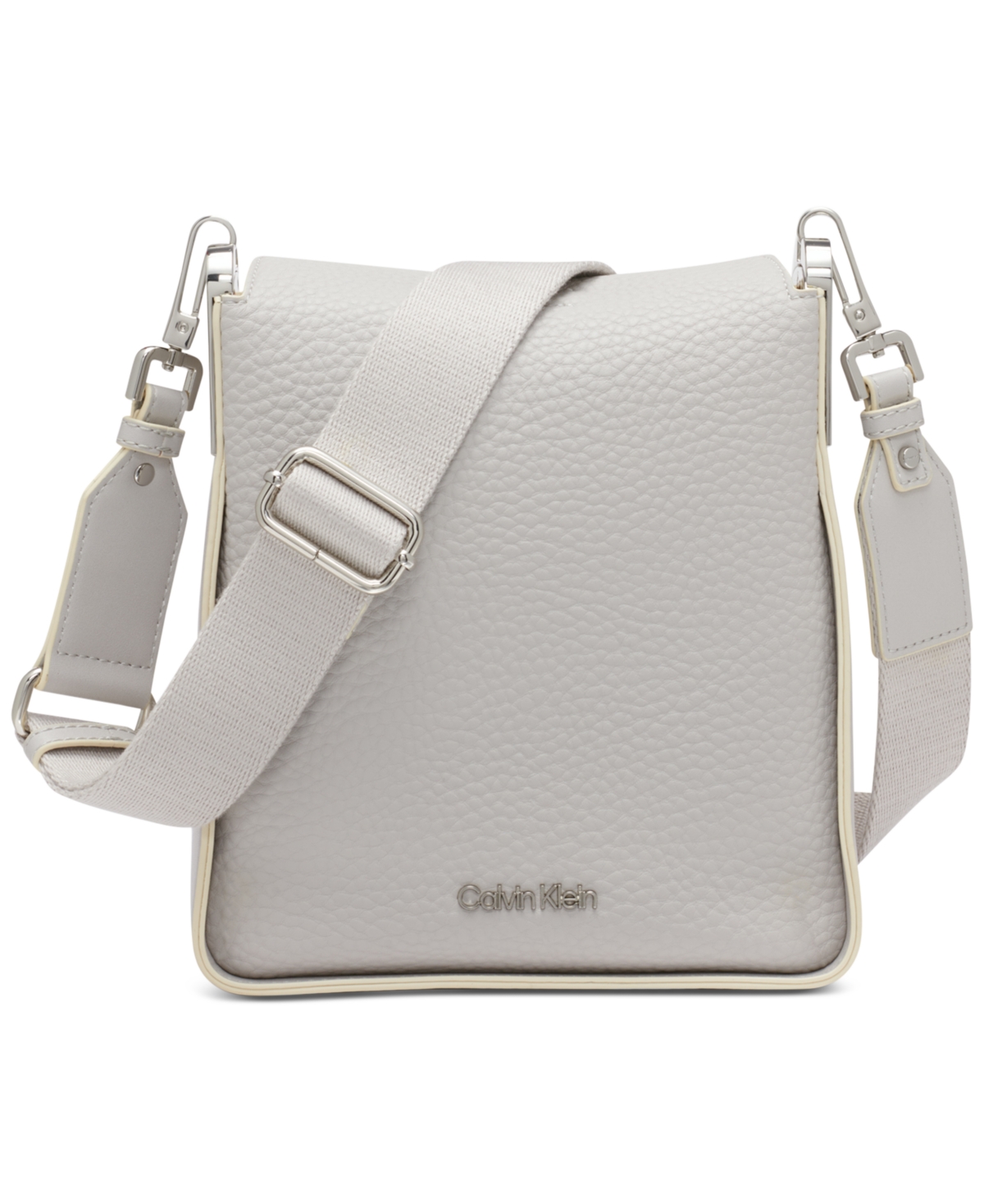 Fay Small Adjustable Crossbody with Magnetic Top Closure - Dove Grey
