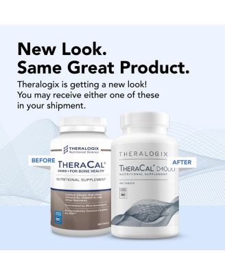 TheraCal D4000 Bone Health Supplement with Calcium, Vitamins D3 & K2, Magnesium