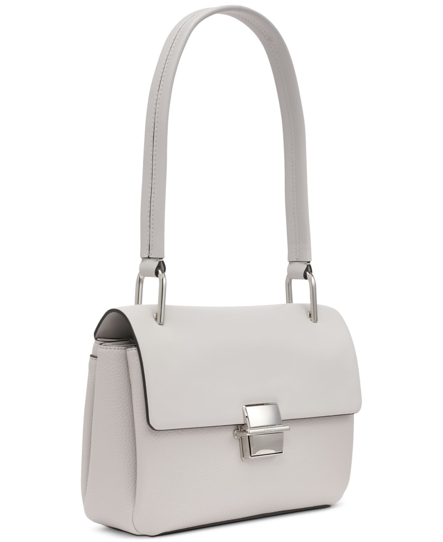 Женская сумка Calvin Klein Clove Push-Lock Shoulder, цвет: Серый — фото 5