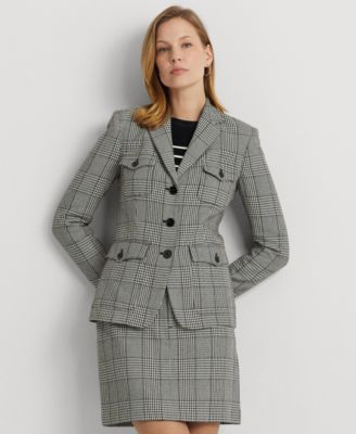 Lauren Ralph Lauren - Women's Single-Breasted Glen Plaid Blazer