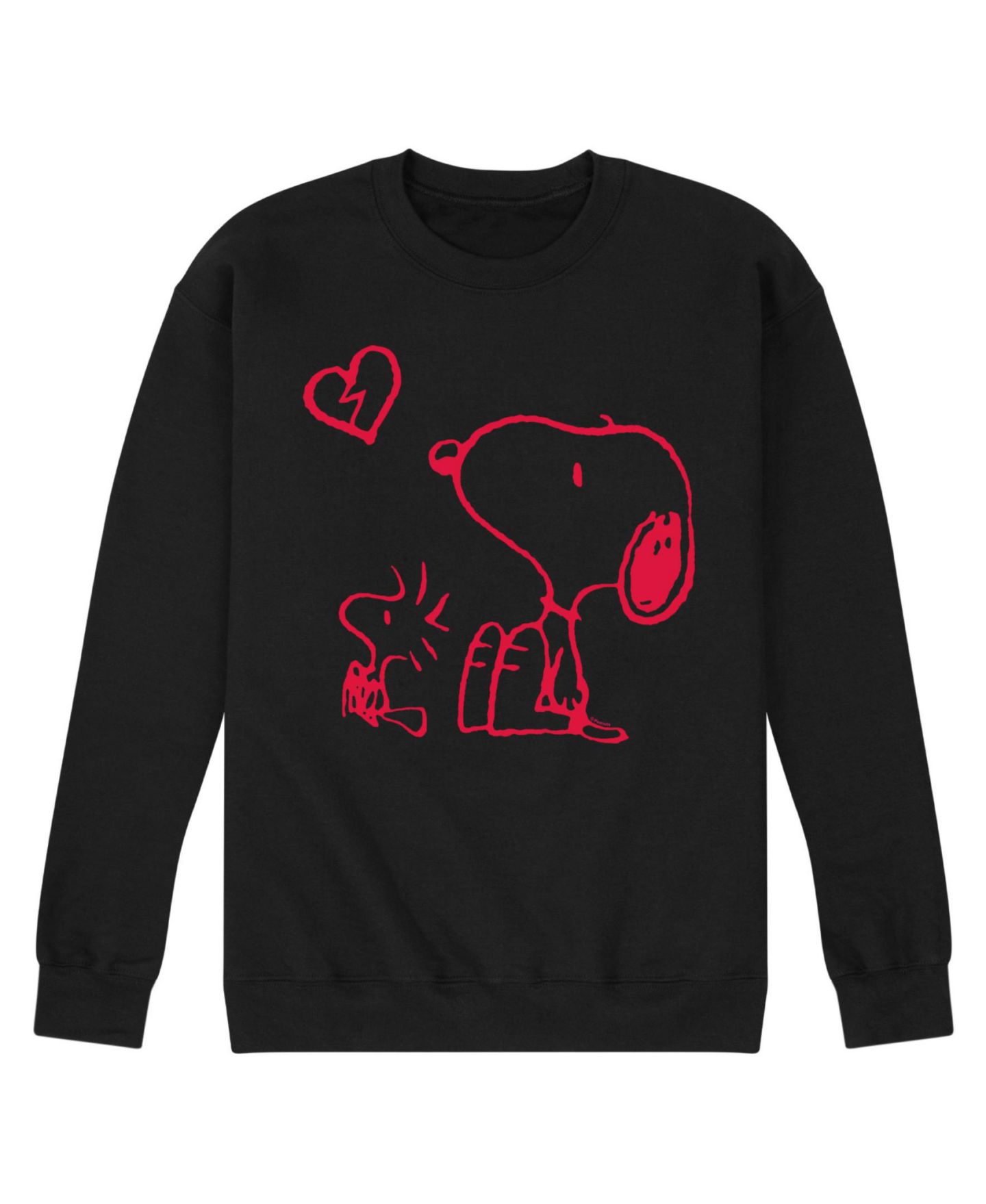 Мужской свитшот AIRWAVES Snoopy Peanuts Long Sleeve Crew Fleece, цвет: Чёрный — фото 1