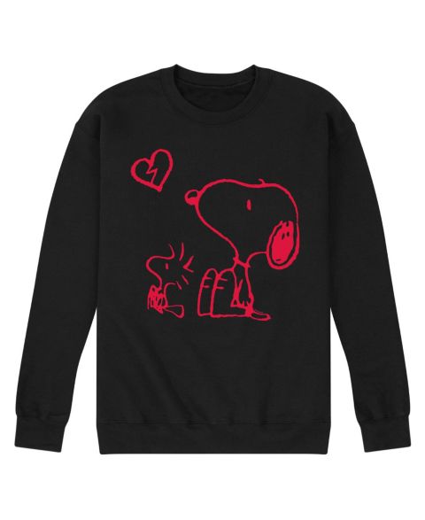 Мужской свитшот AIRWAVES Snoopy Peanuts Long Sleeve Crew Fleece, цвет: Чёрный