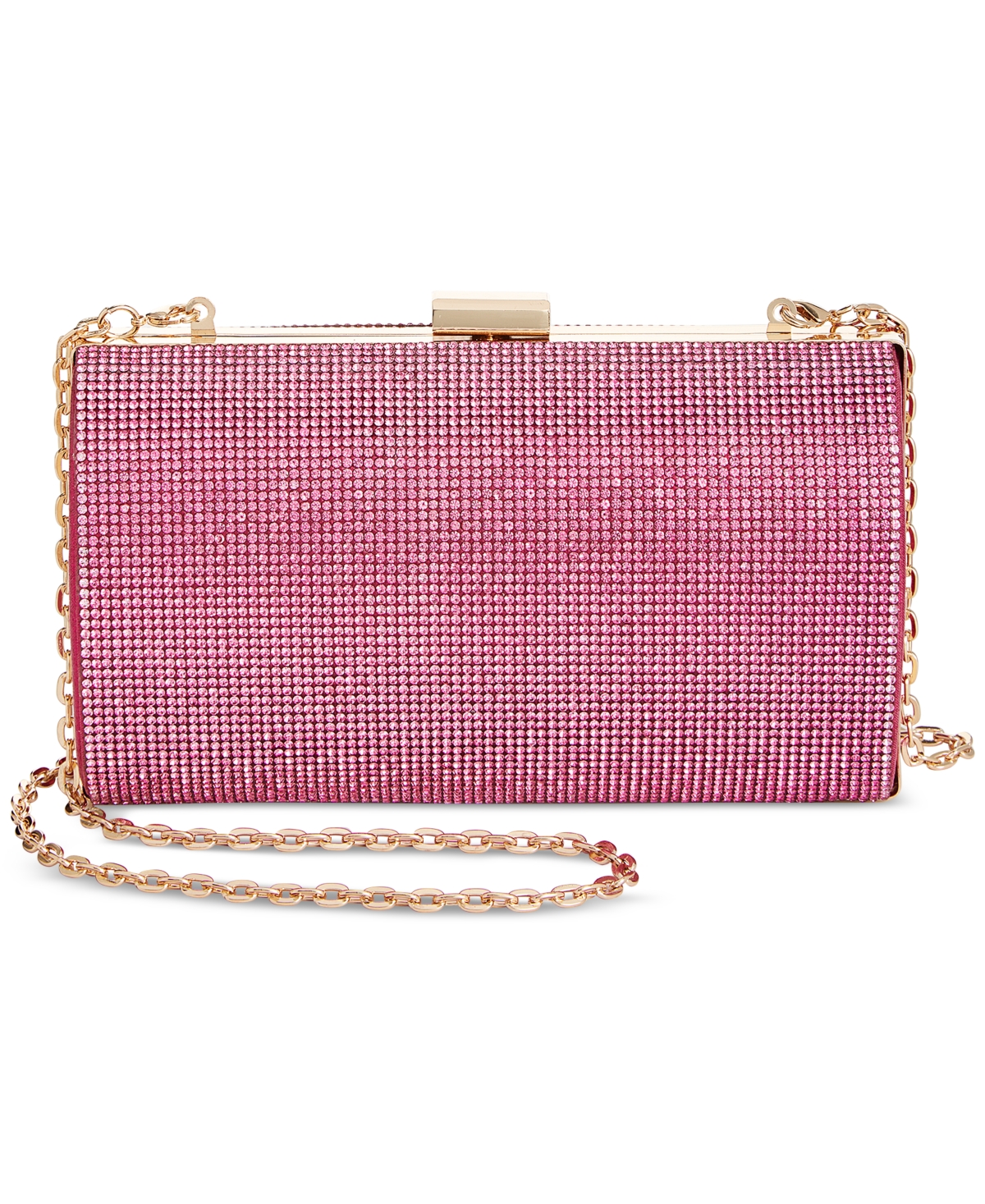 Shop Inc International Concepts Ranndi Sparkle Clutch, Created For Macy's In Pink Drgnfruit