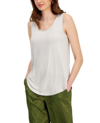 売れ筋商品|||ジェイエムコレクション カットソー トップス レディース Women's Scoop-Neck Sleeveless Tank Top, Regular & Petite, Created for Macy's Stonewall JM Collection Women's Scoop-Neck Sleeveless Tank Top