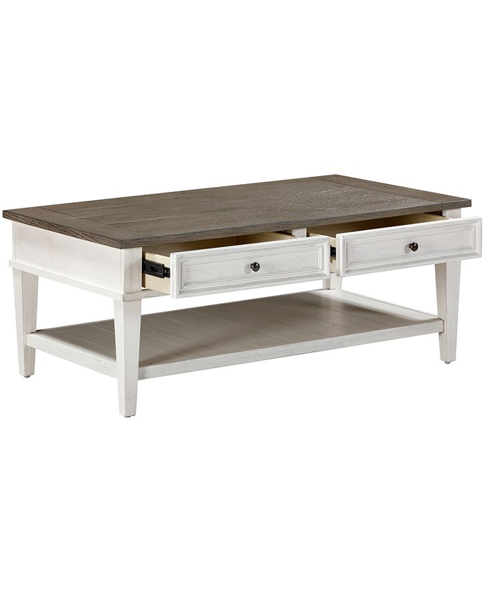 Furniture Dawnwood 48" Wood Rectangular Cocktail Table, Created for ...