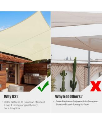 10x13 Ft 97% UV Block Rectangle Sun Shade Sail Top Canopy Outdoor Patio Pool