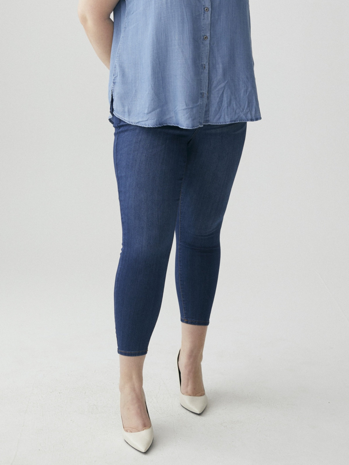 Plus Size Leroy Skinny Ankle Jean - Medium wash