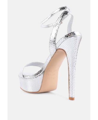 Womens Queen Bee Rhinestone Heeled Sandals