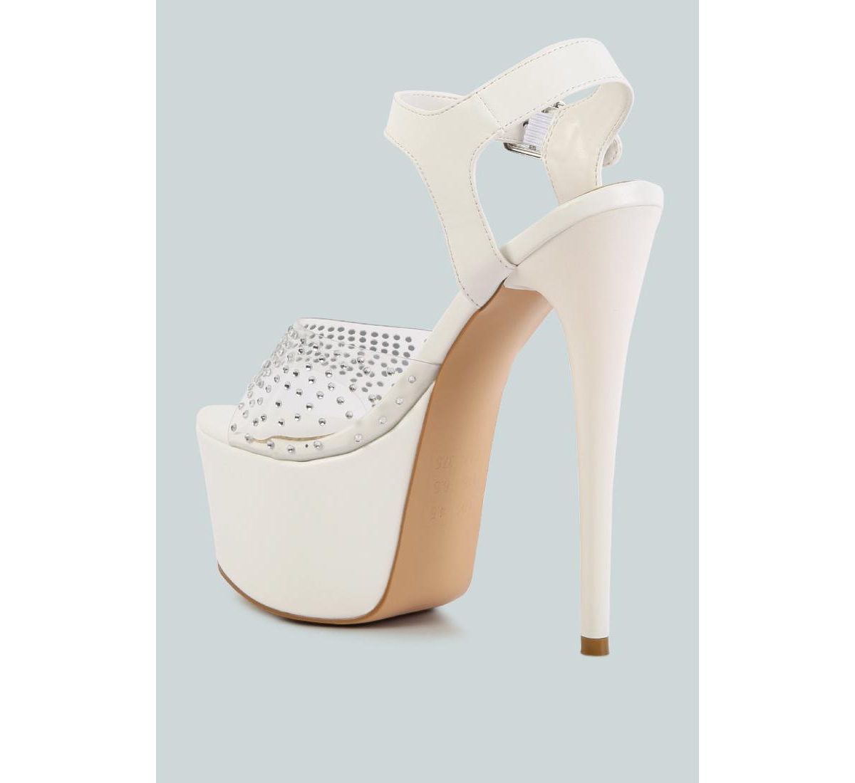 Women's First Date Ultra High Heel Clear Sandals