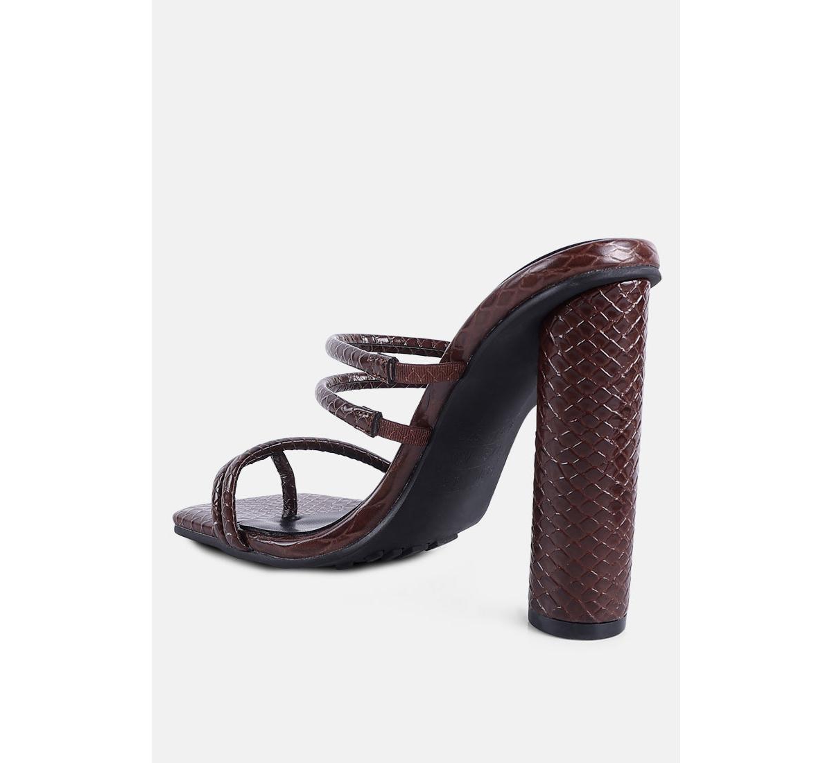 Women's Dandelion High Block Heeled Croc Sandals