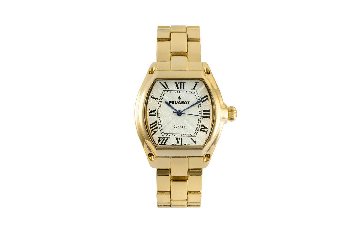 Women's Gold Status Bracelet Watch Barrel Shape Roman Dial Gold-Tone Bracelet Strap
