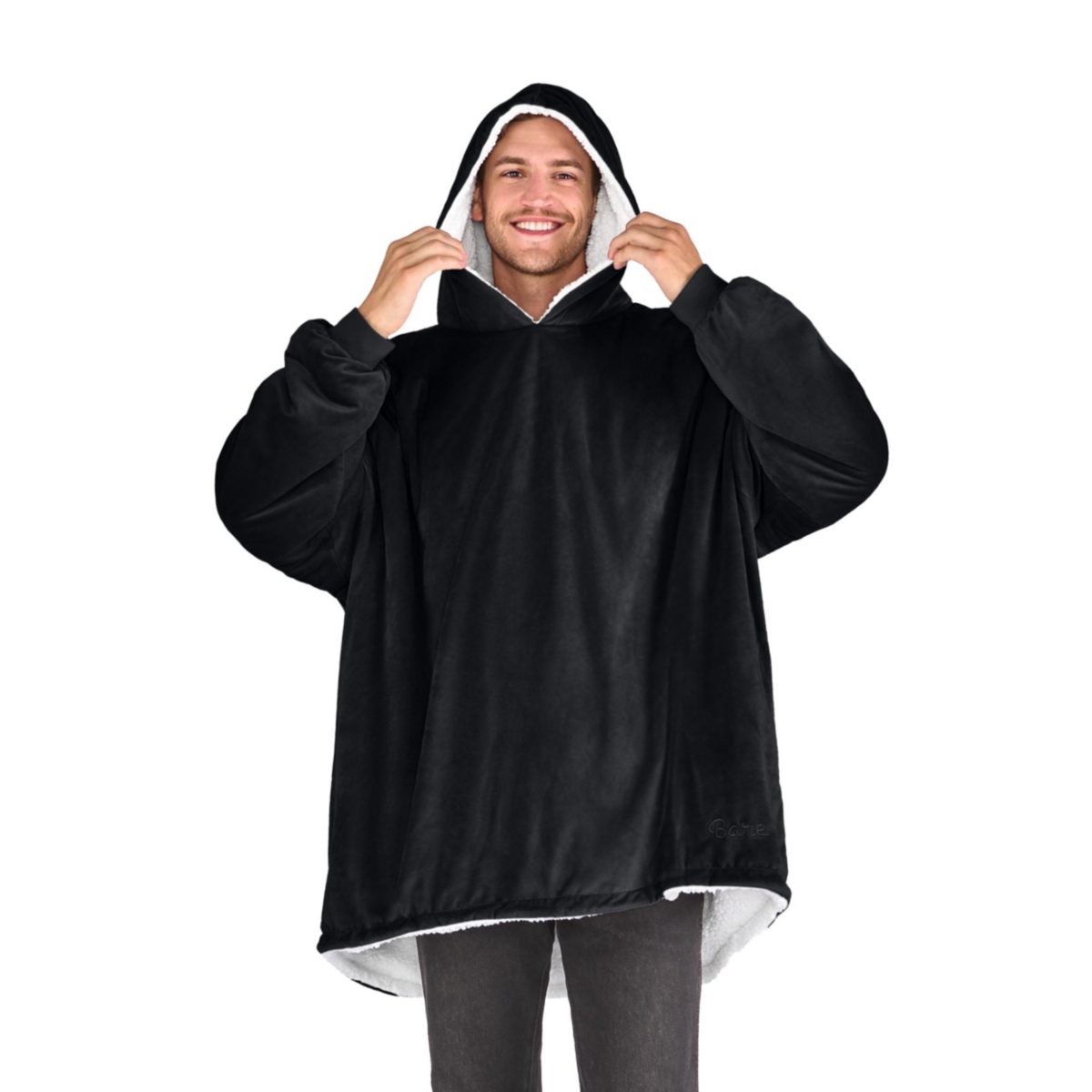 The Bare Homey - Adult Wearable Blanket Sherpa Side Pockets