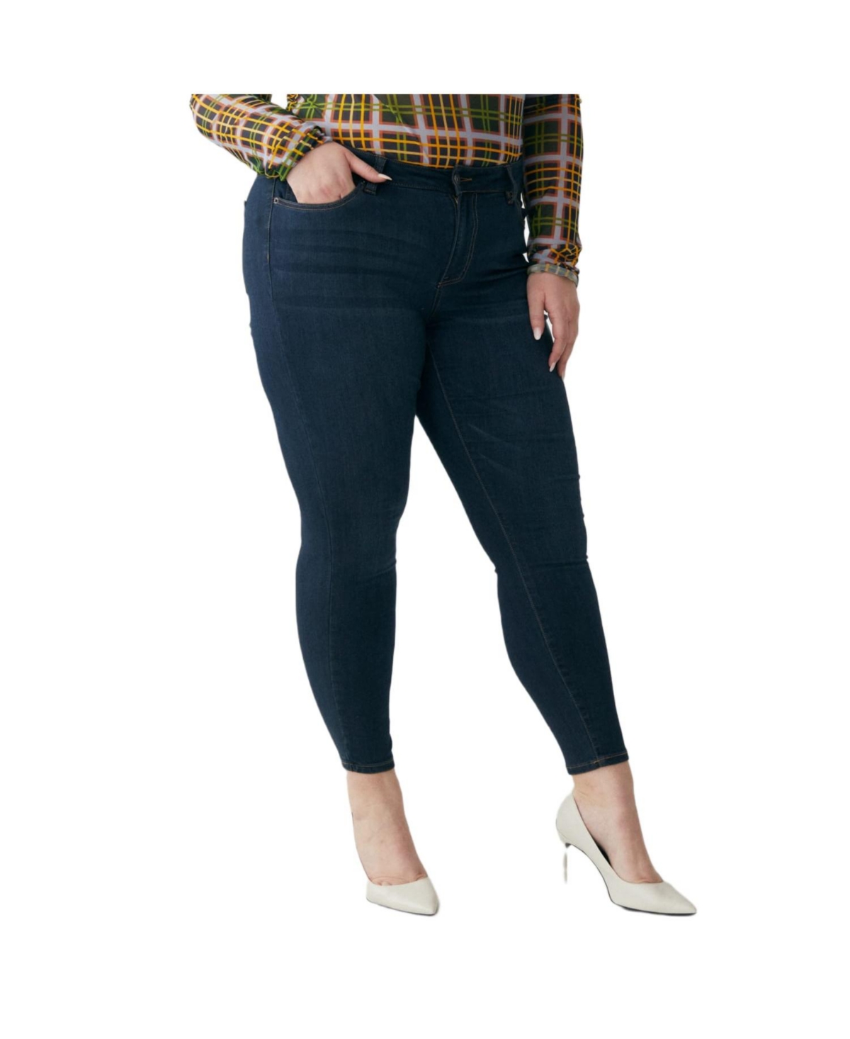 Plus Size Leroy Skinny Ankle Jean - Dark wash