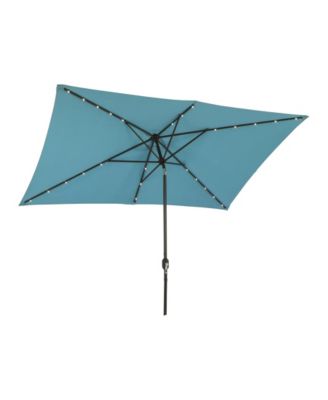 10ft Rectangular Solar LED Market Patio Umbrella