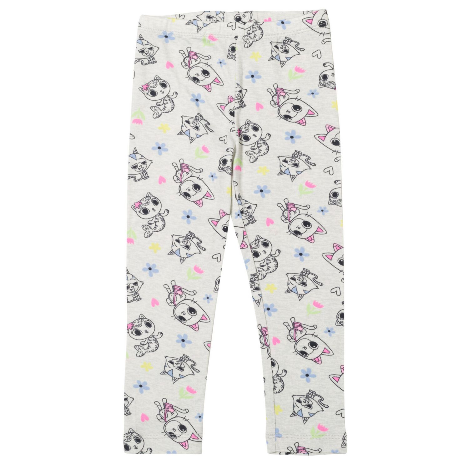 Little Girls Dreamworks Gabbys Dollhouse Pandy Paws Zip Up Fleece Hoodie Graphic T-Shirt and Leggings 3 Piece Outfit Set Toddler|Child