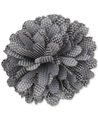 Con.Struct Men's Ceremony Satin Checkerboard Flower Lapel Pin, Created for Macy's 