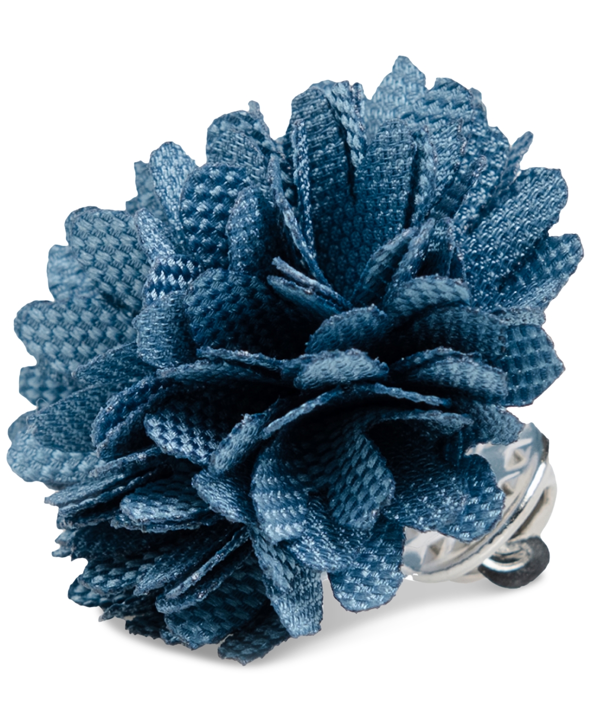 Con.Struct Men's Ceremony Satin Checkerboard Flower Lapel Pin, Created for Macy's - Hydrangea
