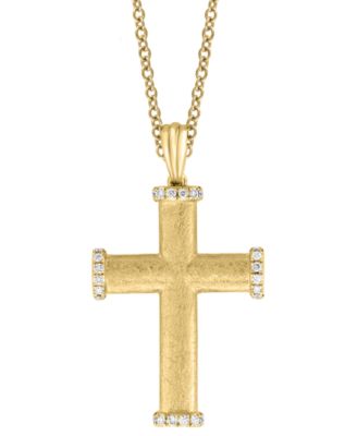 EFFY Collection - Diamond Cross 18" Pendant Necklace (1/4 ct. t.w.) in 14k Gold