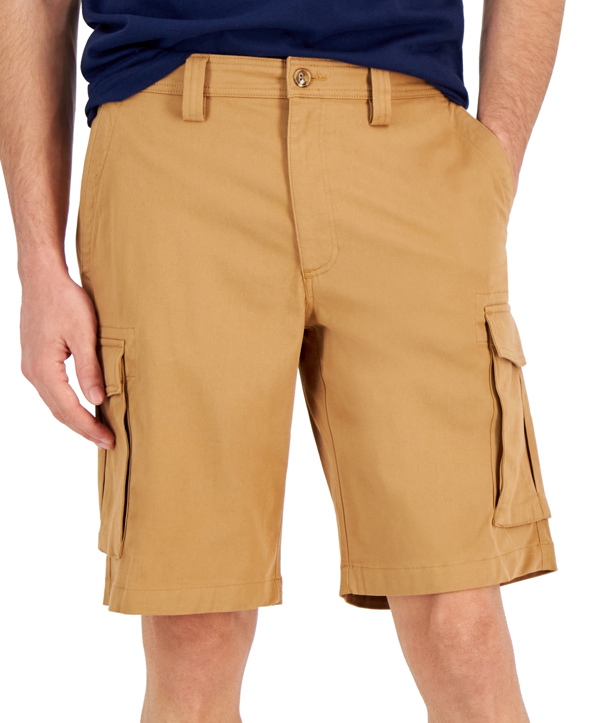 Men's Stretch Cargo Shorts, Created for Macy's - Officer Navy