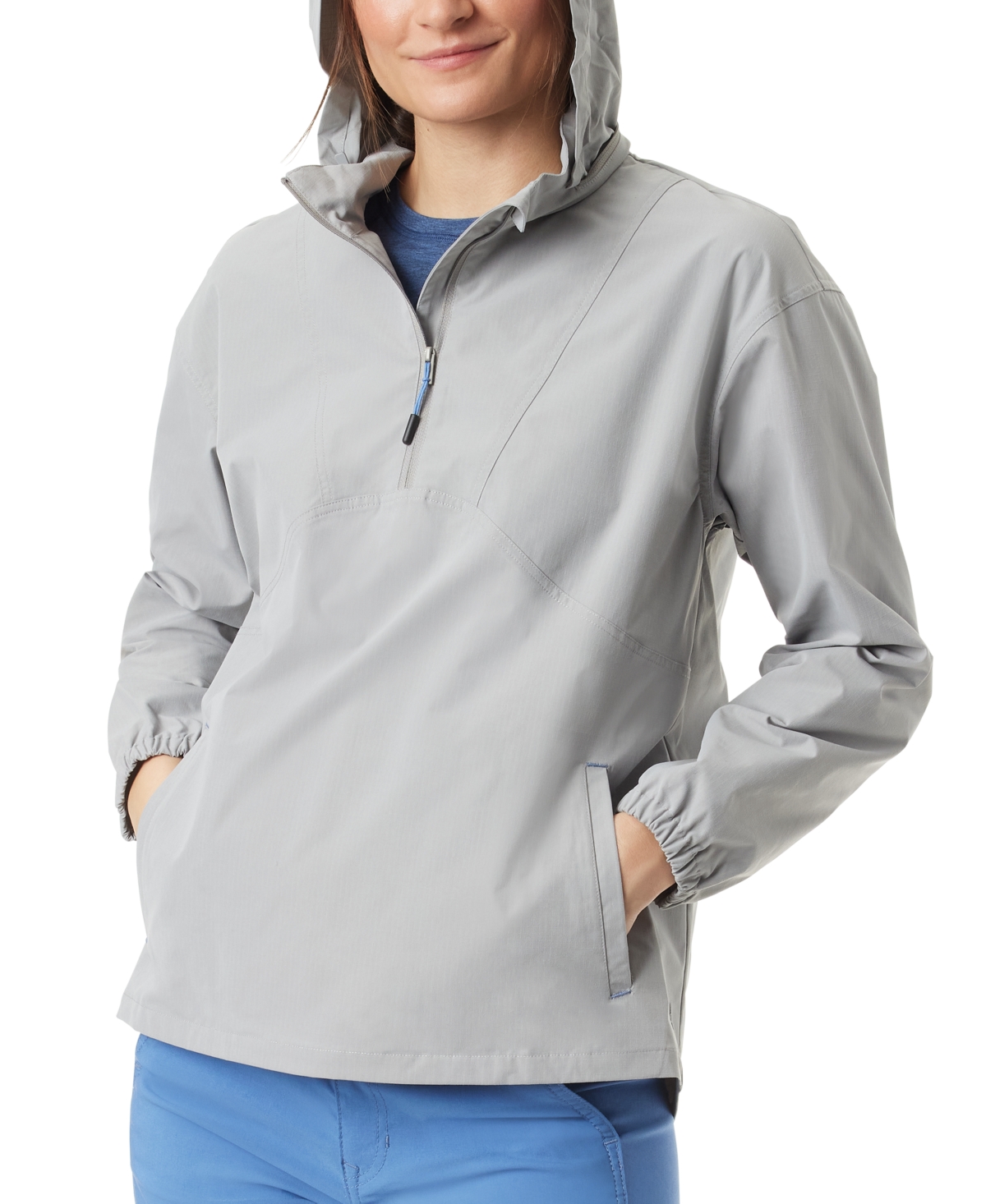 Bass Outdoor Women's Ripstop Stow-able Half-Zip Jacket