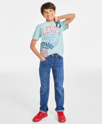 Levi's Kids' Big Boys Husky 514 Straight Stretch Performance Jeans In Steady Rocky