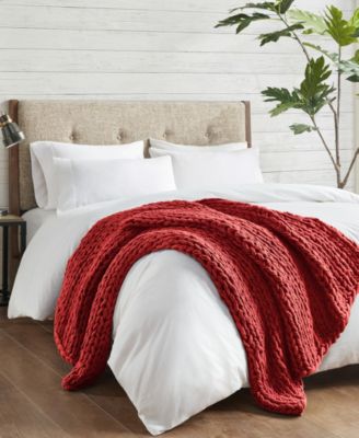 Chunky-Knit Handmade Throw, 50" x 60"