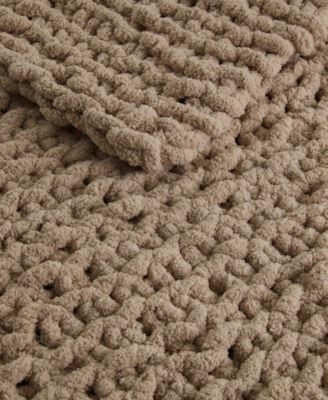 Chunky-Knit Chenille Throw, 50" x 60"