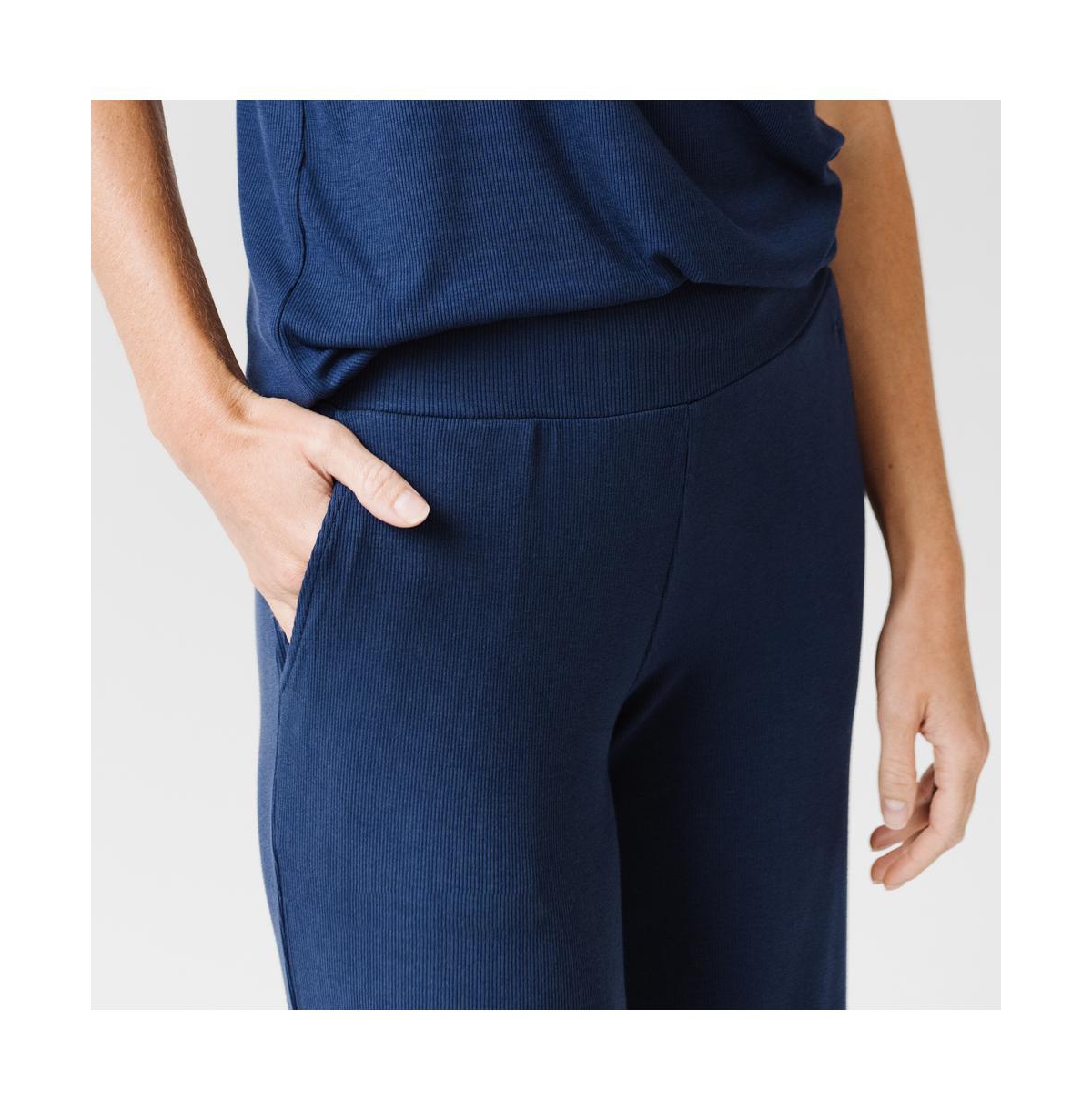 Cozy Earth Women's Rib Knit Viscose from Bamboo Lounge Capri Pants
