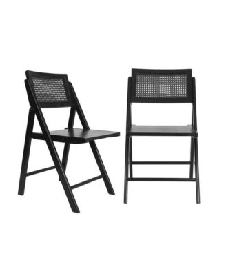 Gordon Set Of 2 Cane Rattan Folding Chairs