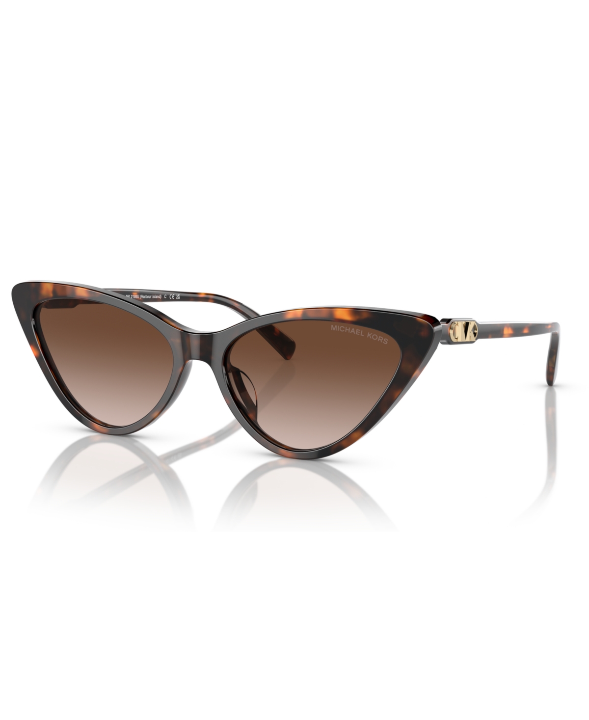 Shop Michael Kors Women's Harbour Island Sunglasses, Gradient Mk2195 In Dark Tortoise