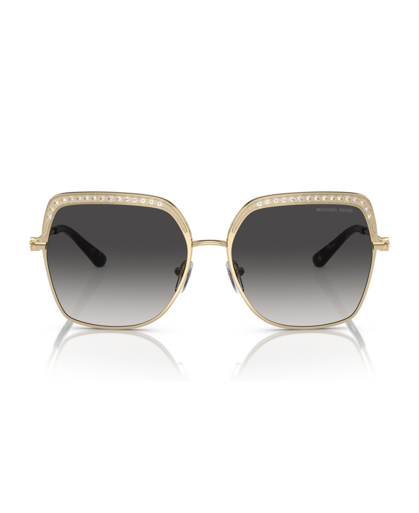 Женские солнцезащитные очки Michael Kors Greenpoint Sunglasses, Mirror MK1141, цвет: Светлый золотой — фото 2