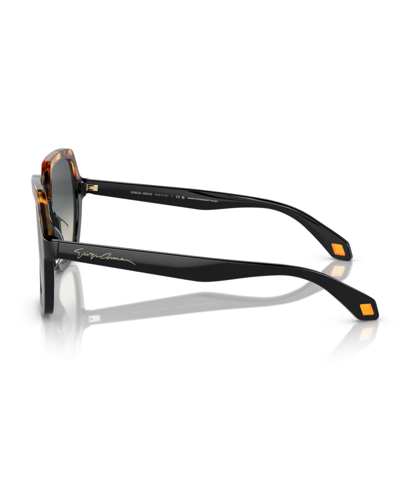 Женские солнцезащитные очки Giorgio Armani Sunglasses, Gradient AR8193U, цвет: Оранжевый / Красный — фото 10