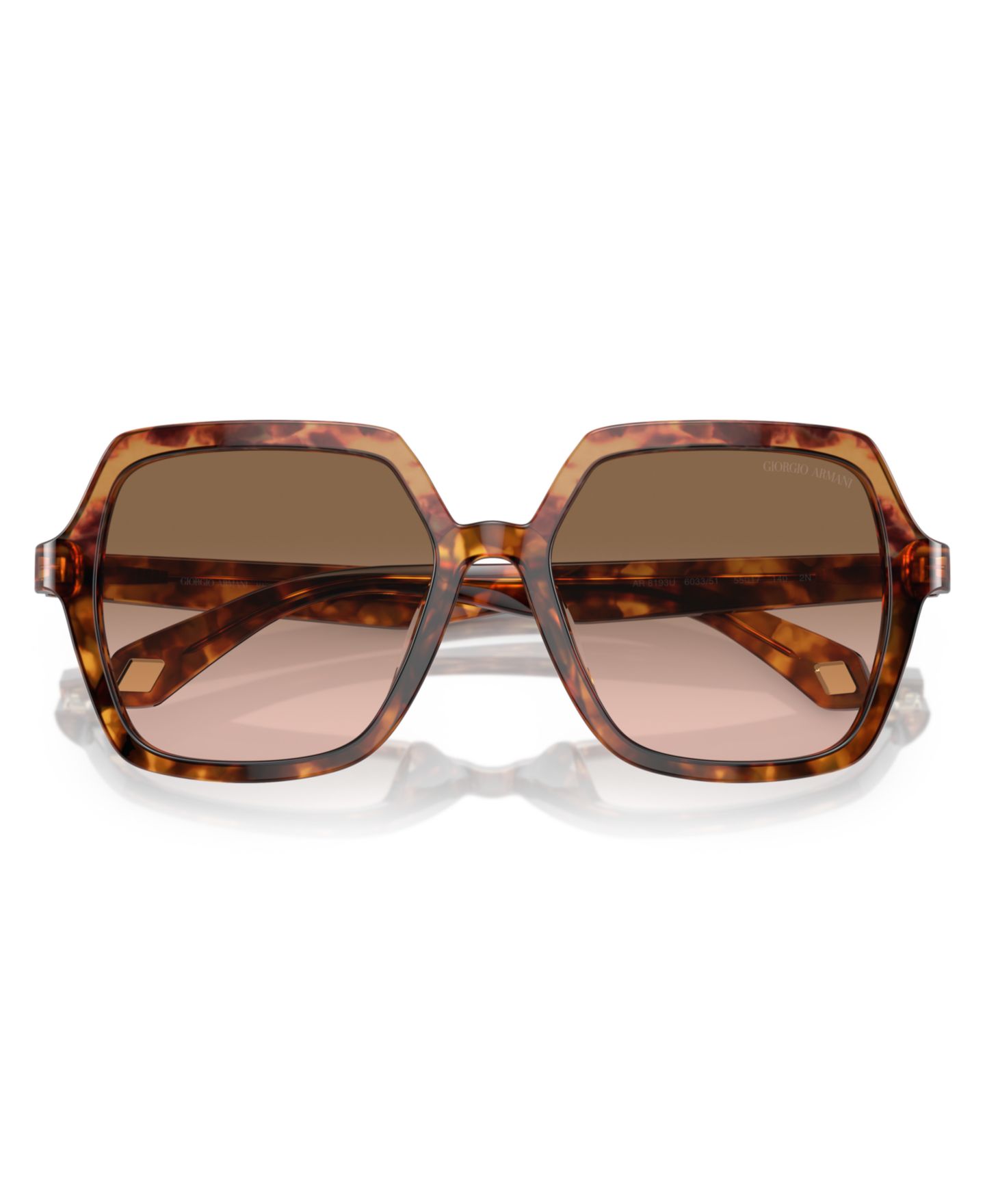 Женские солнцезащитные очки Giorgio Armani Sunglasses, Gradient AR8193U, цвет: Оранжевый / Красный — фото 7