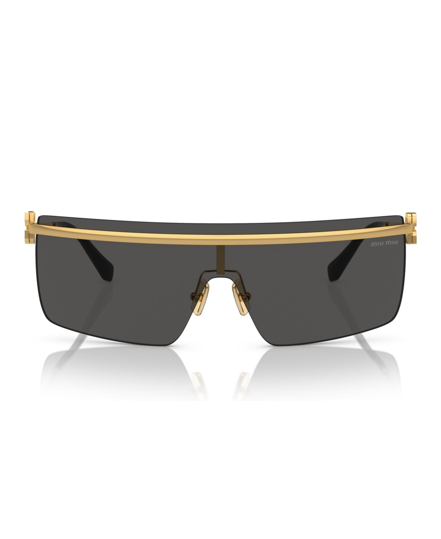 Женские солнцезащитные очки MIU MIU Sunglasses MU 50ZS, цвет: Бледный золотой — фото 6