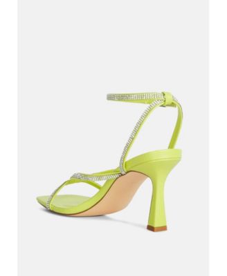 Womens Crush It Diamante Mid Heel Sandal