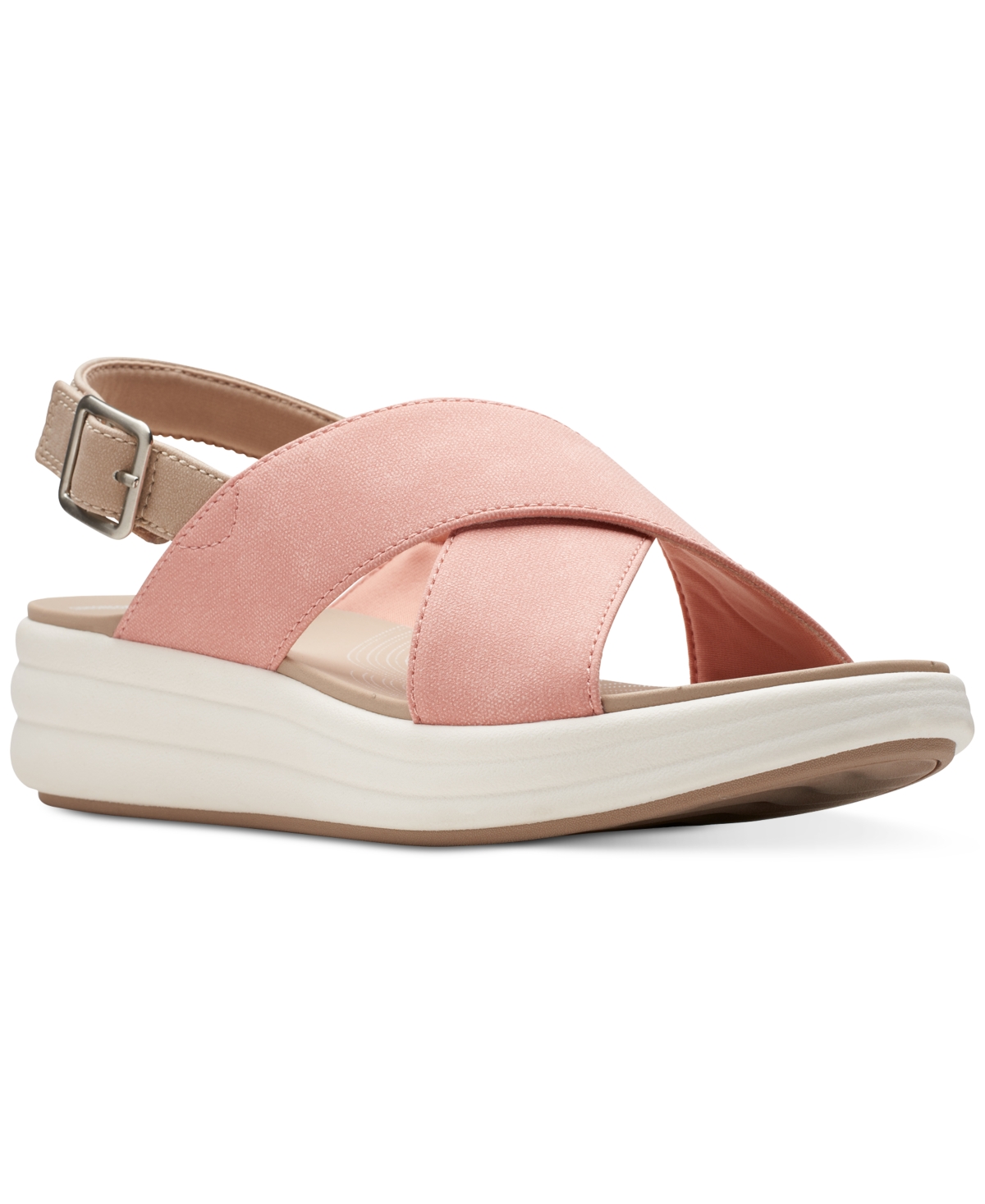 Clarks Women's Drift Sun Slip-on Slingback Wedge Sandals In Peach