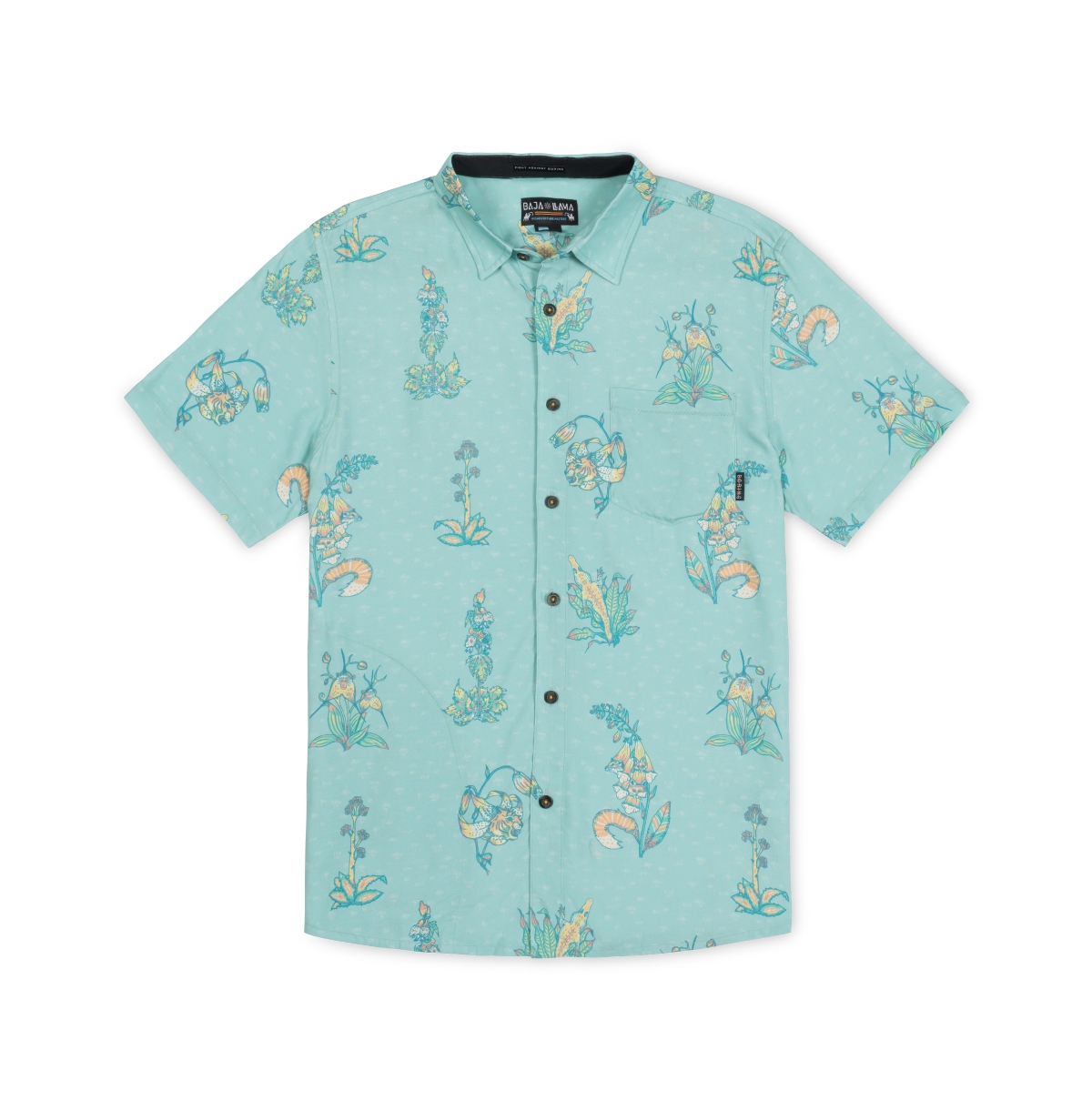 Men's Flower Personalities - Nighthawk Button Up Shirt - Green
