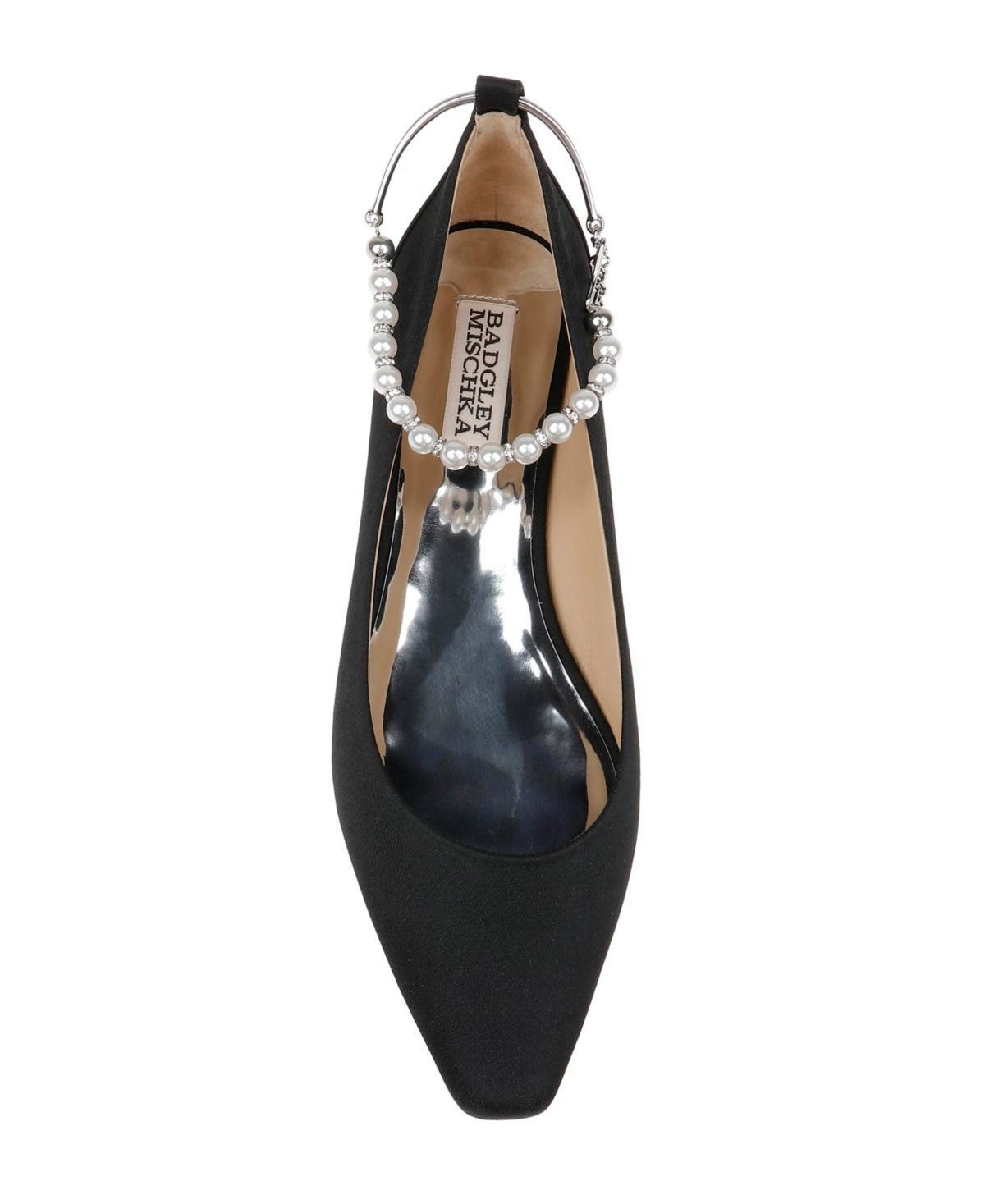 Badgley Mischka Women's London Ankle Chain Evening Ballet Flats