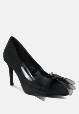 Women Odette Diamante Embellished Bow Stiletto Pumps