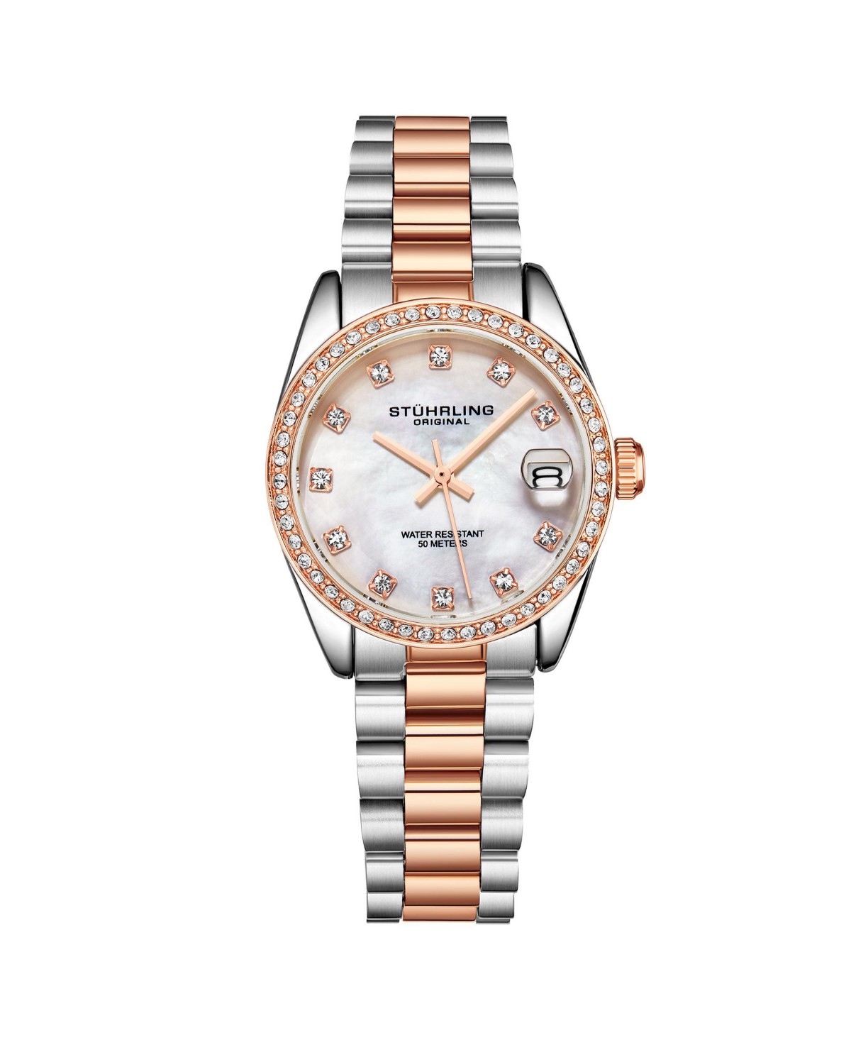 Женские часы Stuhrling Lineage 3936.1 кварцевые 31мм с перламутровым циферблатом — фото 2